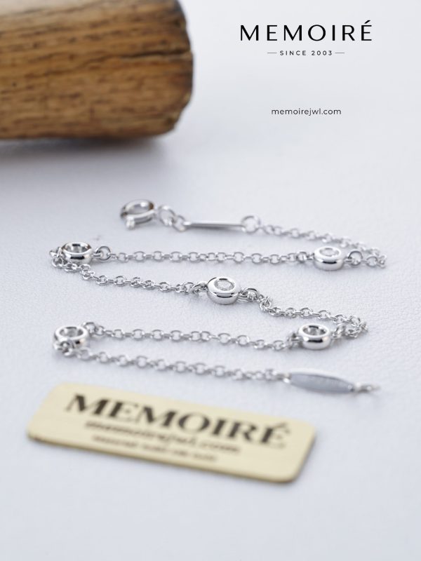 MEMOIRÉ 18K White Gold Ball-Chain Adjustable Bracelet