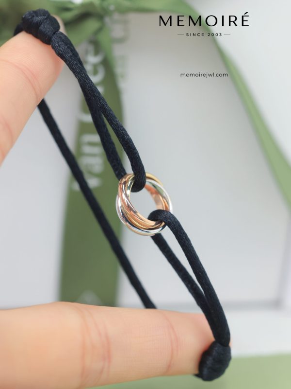 MEMOIRÉ 18K Tri-Color Gold Interlocking Cord Bracelet