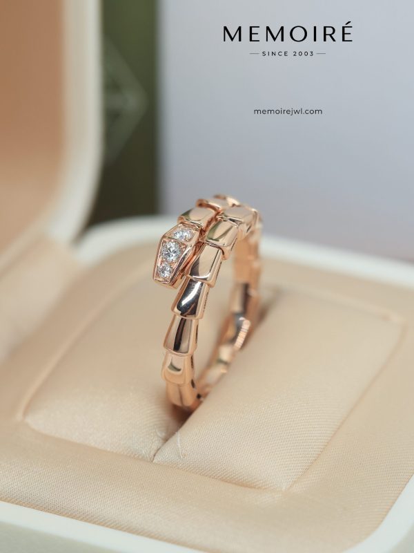 MEMOIRÉ 18K Rose Gold Diamond Serpent Ring