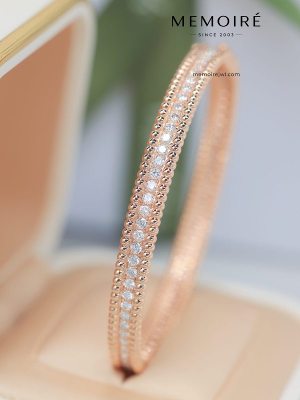MEMOIRÉ 18K Rose Gold Diamond Beaded Bangle