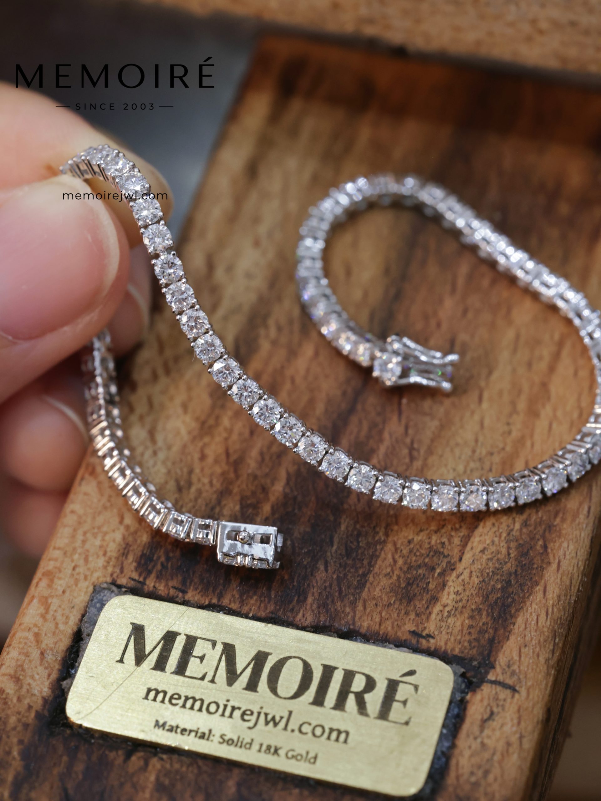 Memoire Classic Diamond Tennis Bracelet - Image 3