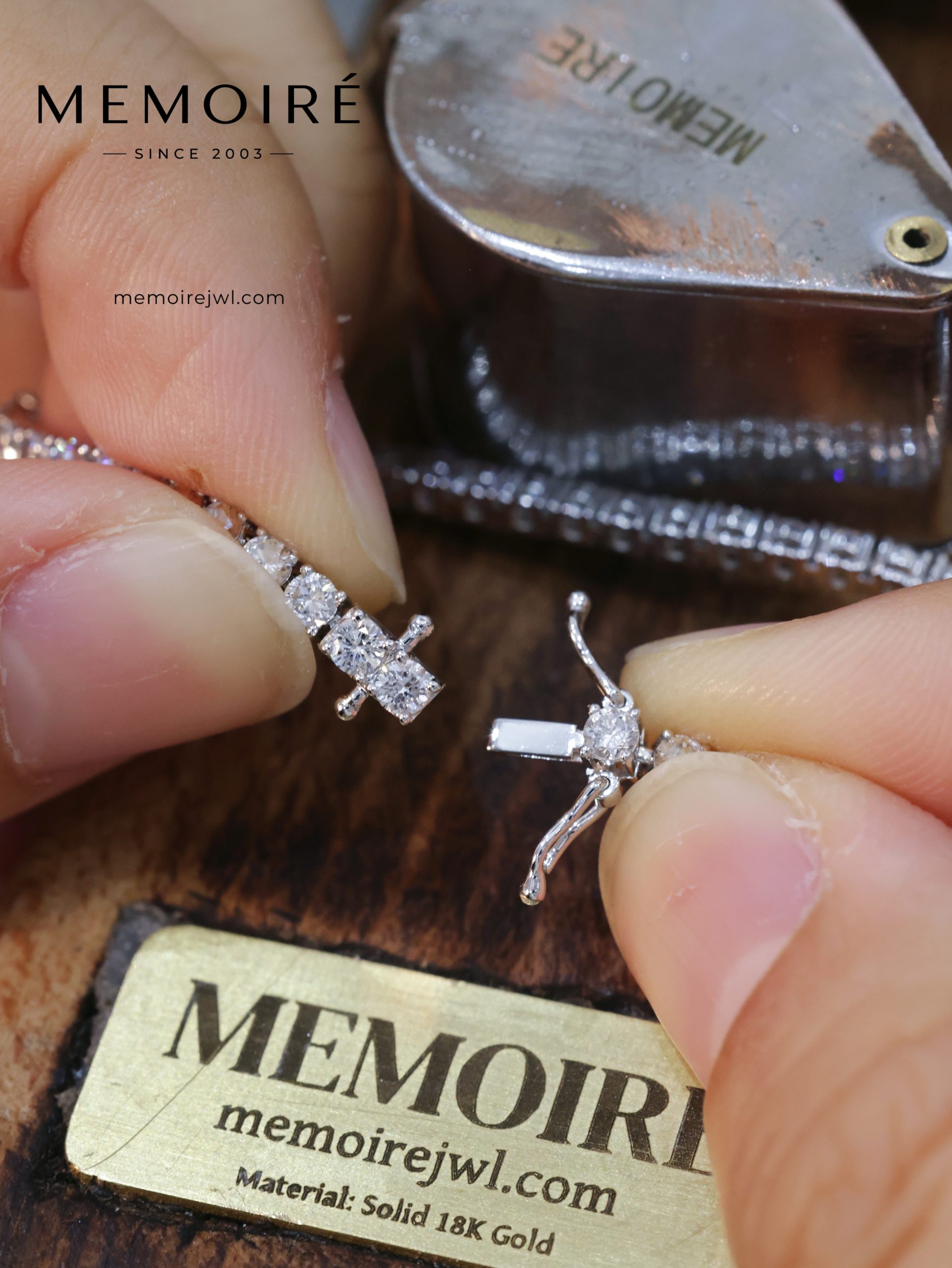 Memoire Classic Diamond Tennis Bracelet - Image 4