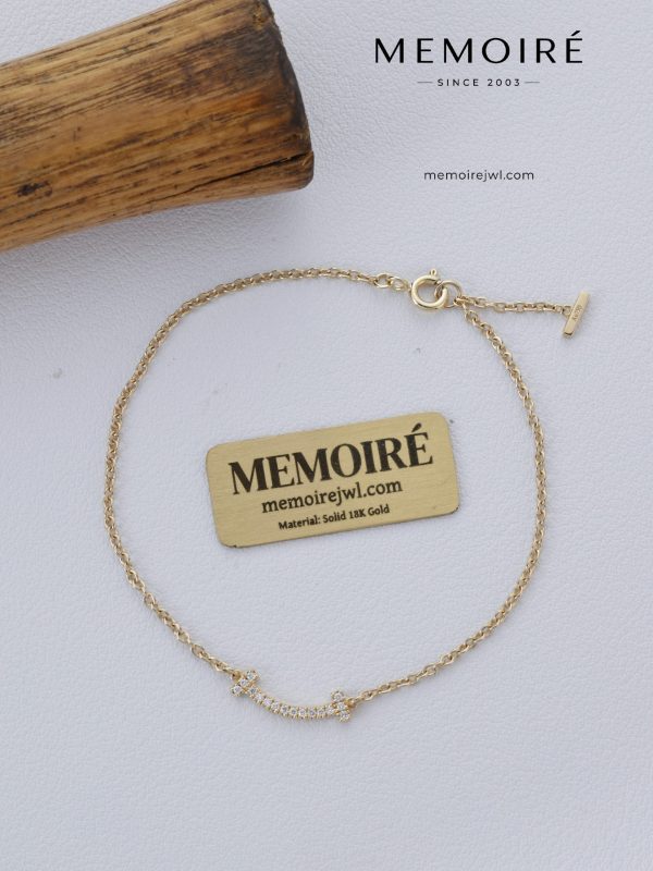 MEMOIRÉ 18K Yellow Gold Smile Diamond Bracelet