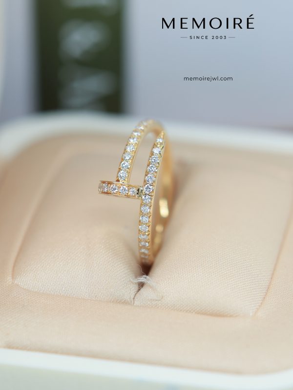 MÉMOIRÉ 18K Gold Full Diamond Double Nail Ring