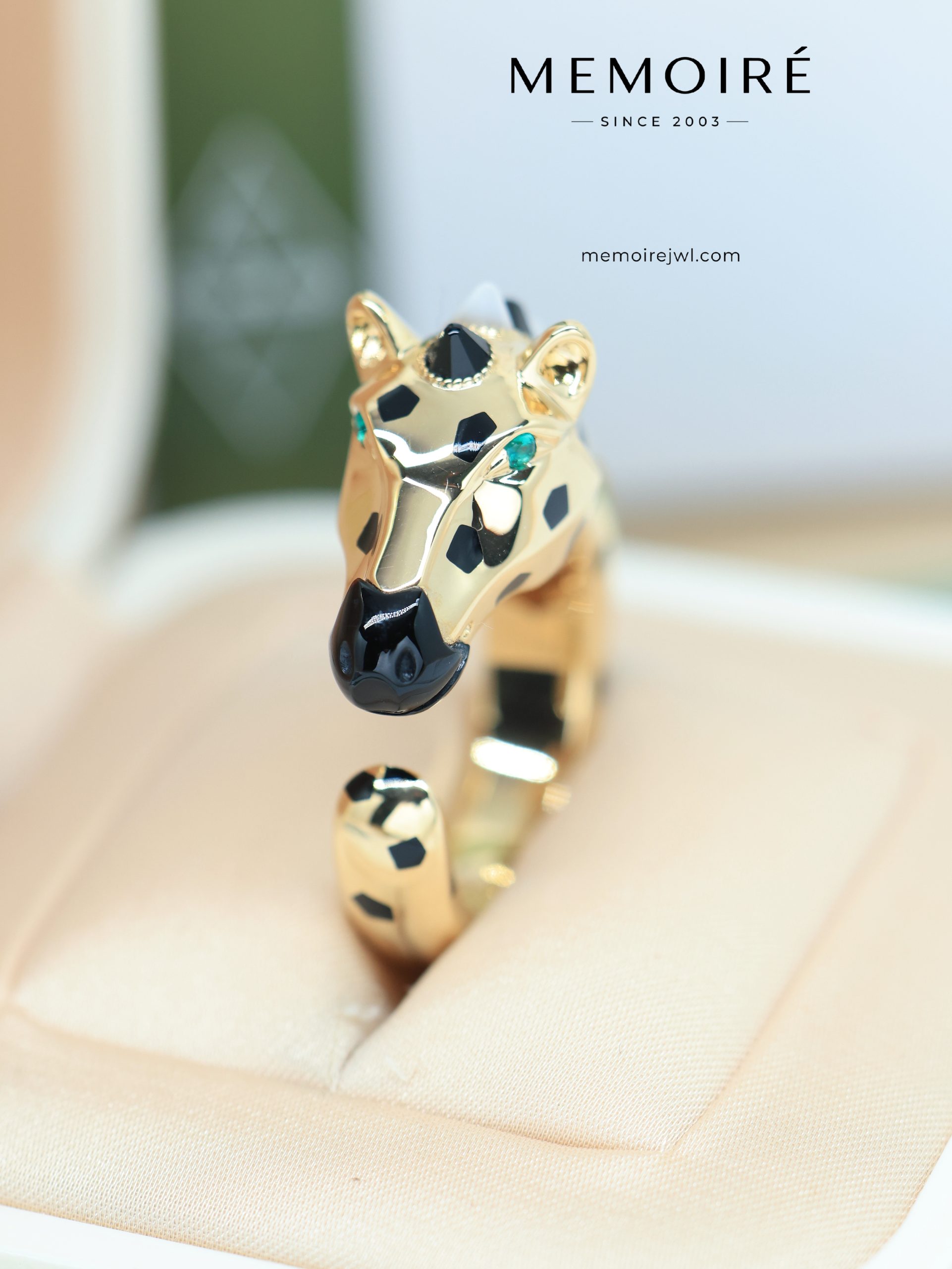 MÉMOIRÉ 18K Gold Leopard Open Statement Ring