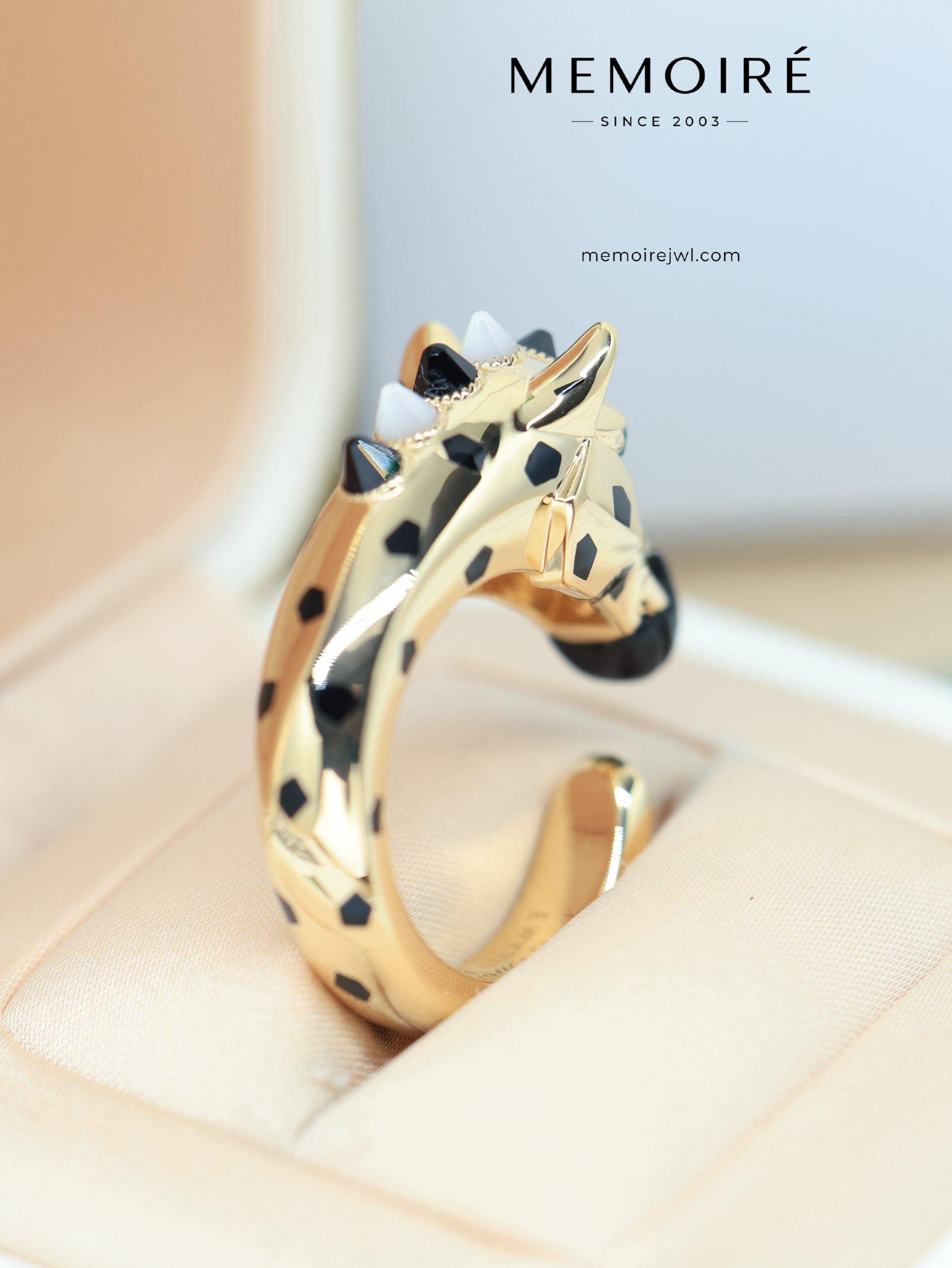 MÉMOIRÉ 18K Gold Leopard Open Statement Ring - Image 4