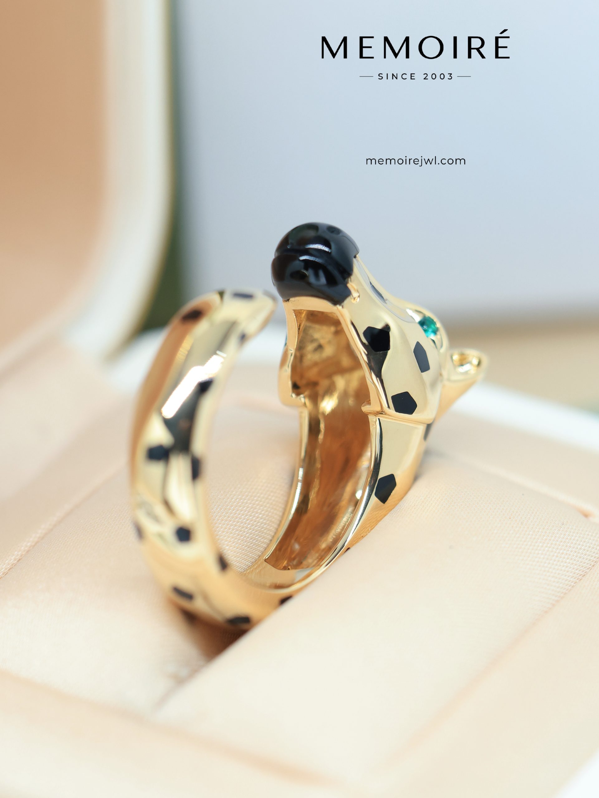 MÉMOIRÉ 18K Gold Leopard Open Statement Ring - Image 3