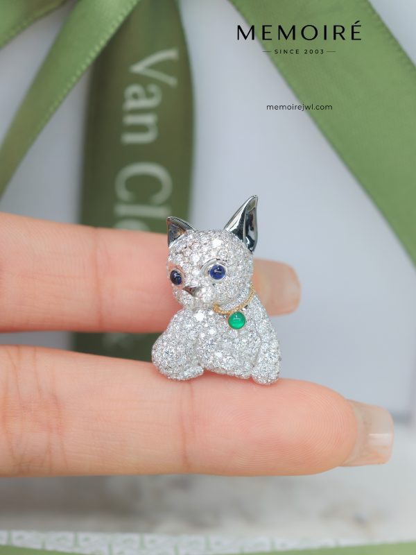 MÉMOIRÉ 18K Multi-Gemstone Diamond Animal Puppy Pendant