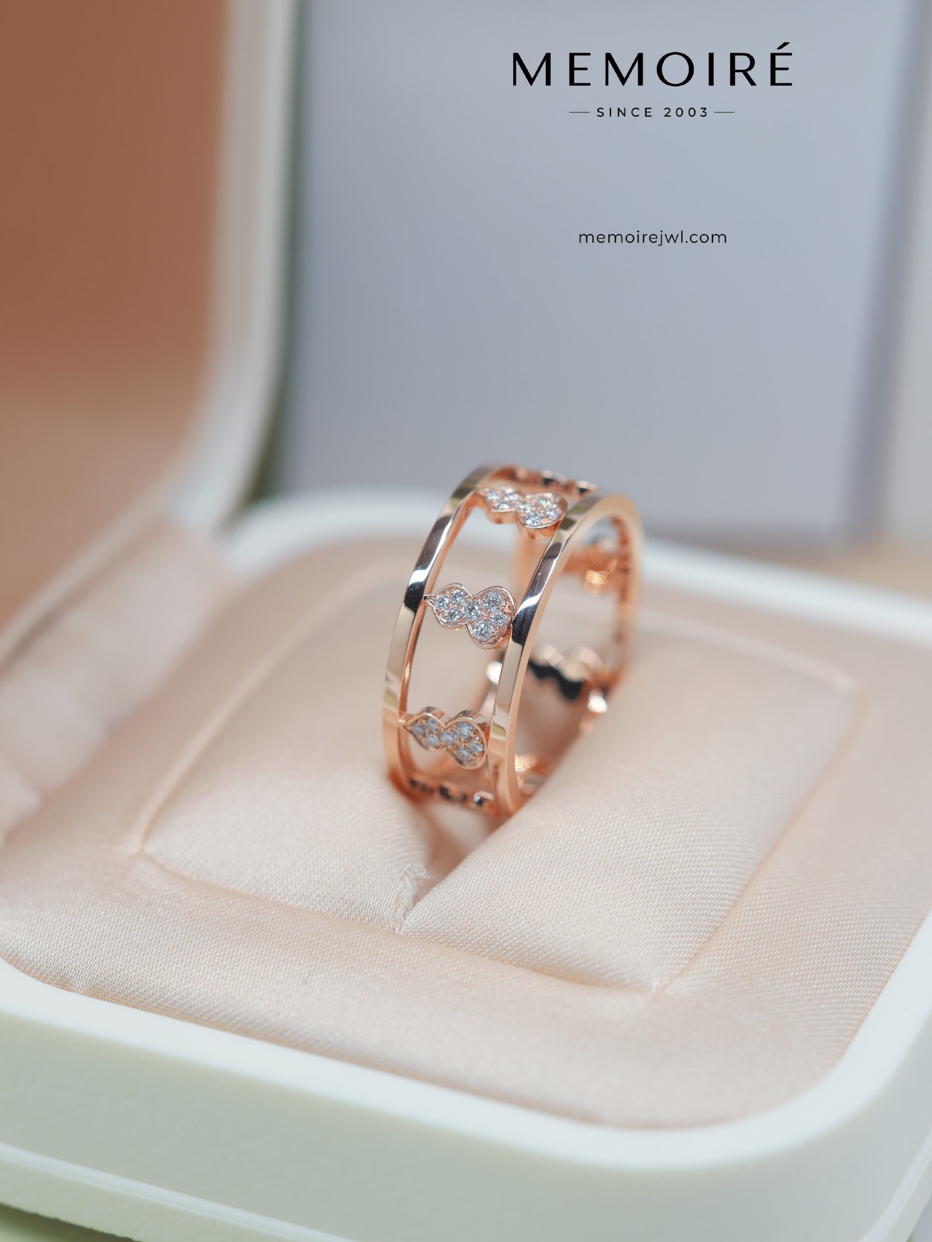 MEMOIRÉ Rose Gold Wide Gourd Ring
