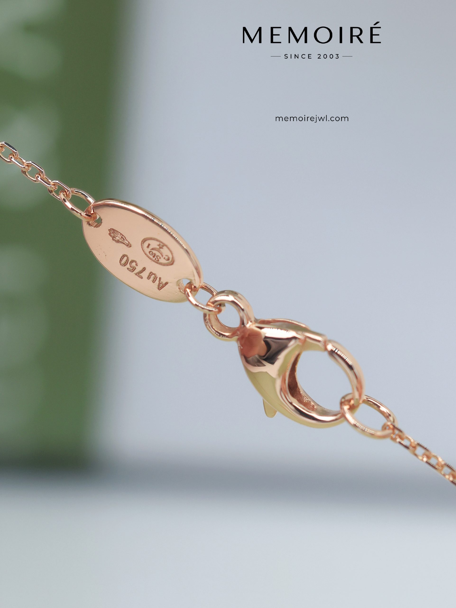 MEMOIRÉ Rose Gold Mother-of-Pearl Cross Necklace - Image 5