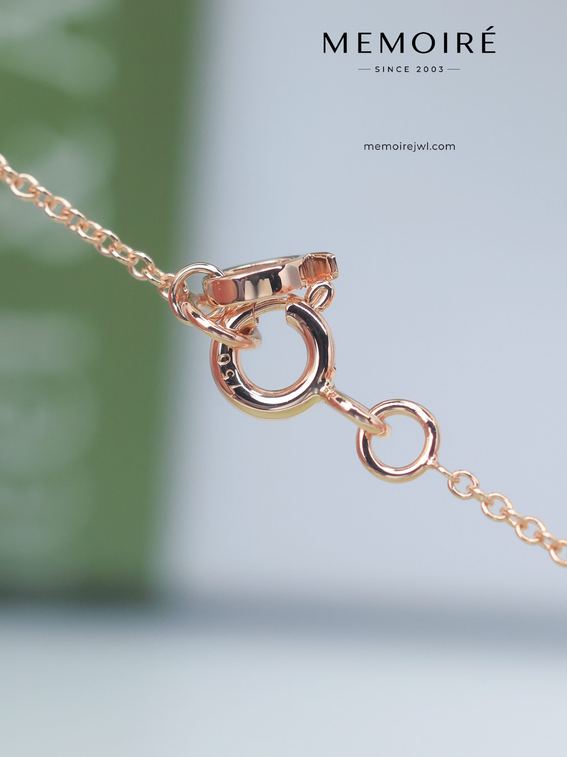 MEMOIRÉ Rose Gold Double Small Red Agate Gourd Necklace - Image 5