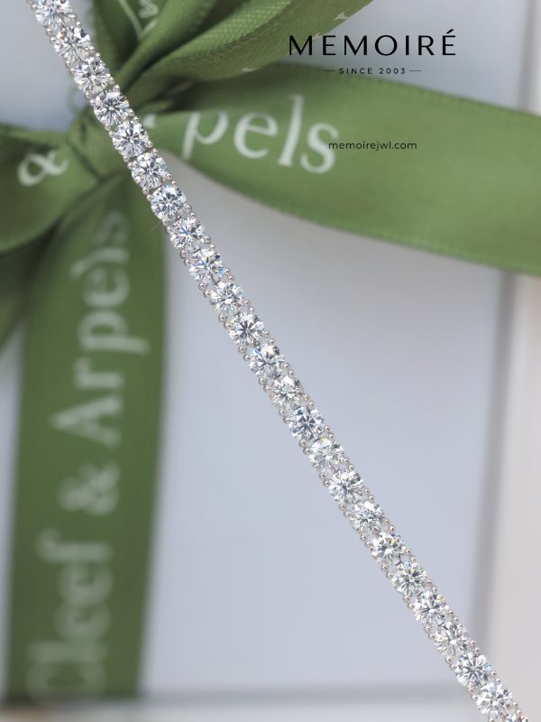 MÉMOIRÉ 18K White Gold Full Stone Tennis Bracelet